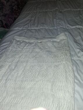 GAP White Cable Knit Pencil Skirt